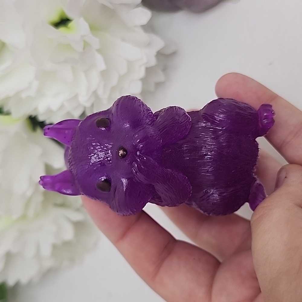 Purple and Gray Squirrel Figurines - Picture 4 of 5